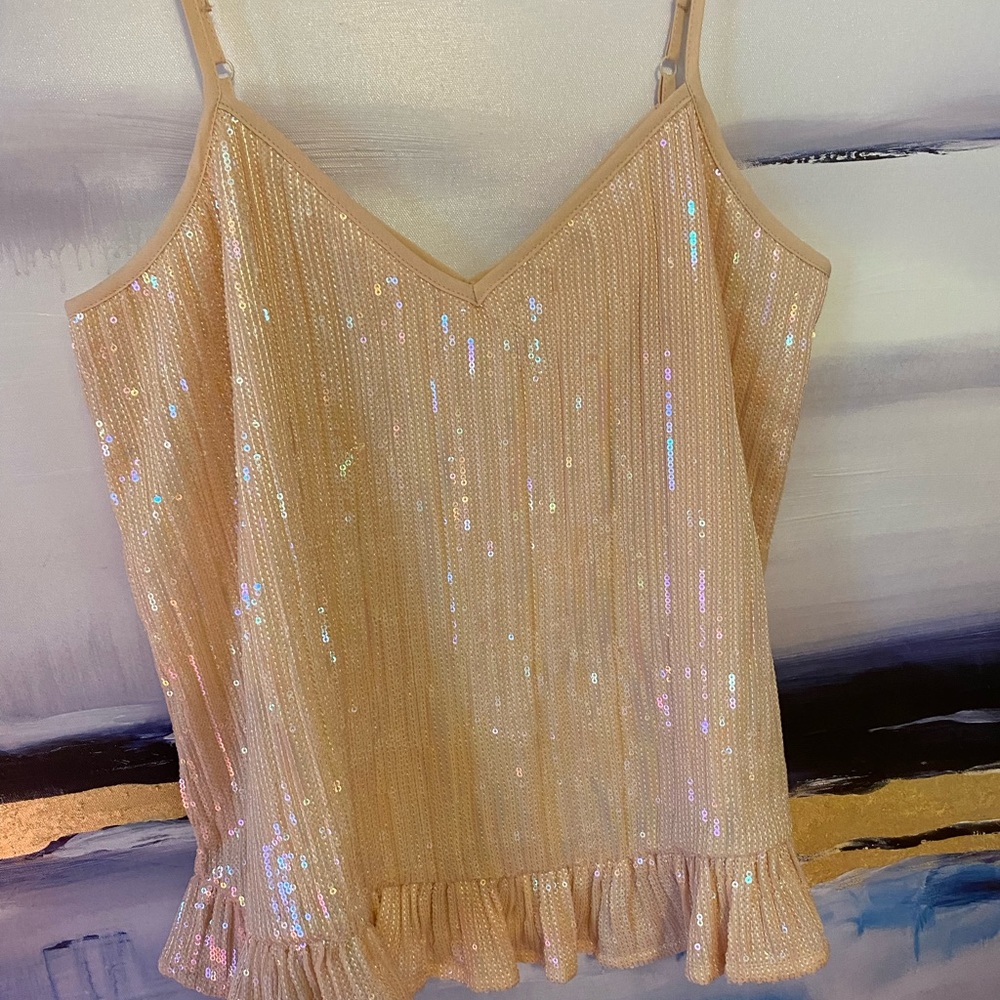 Anthropologie sequined tank top
